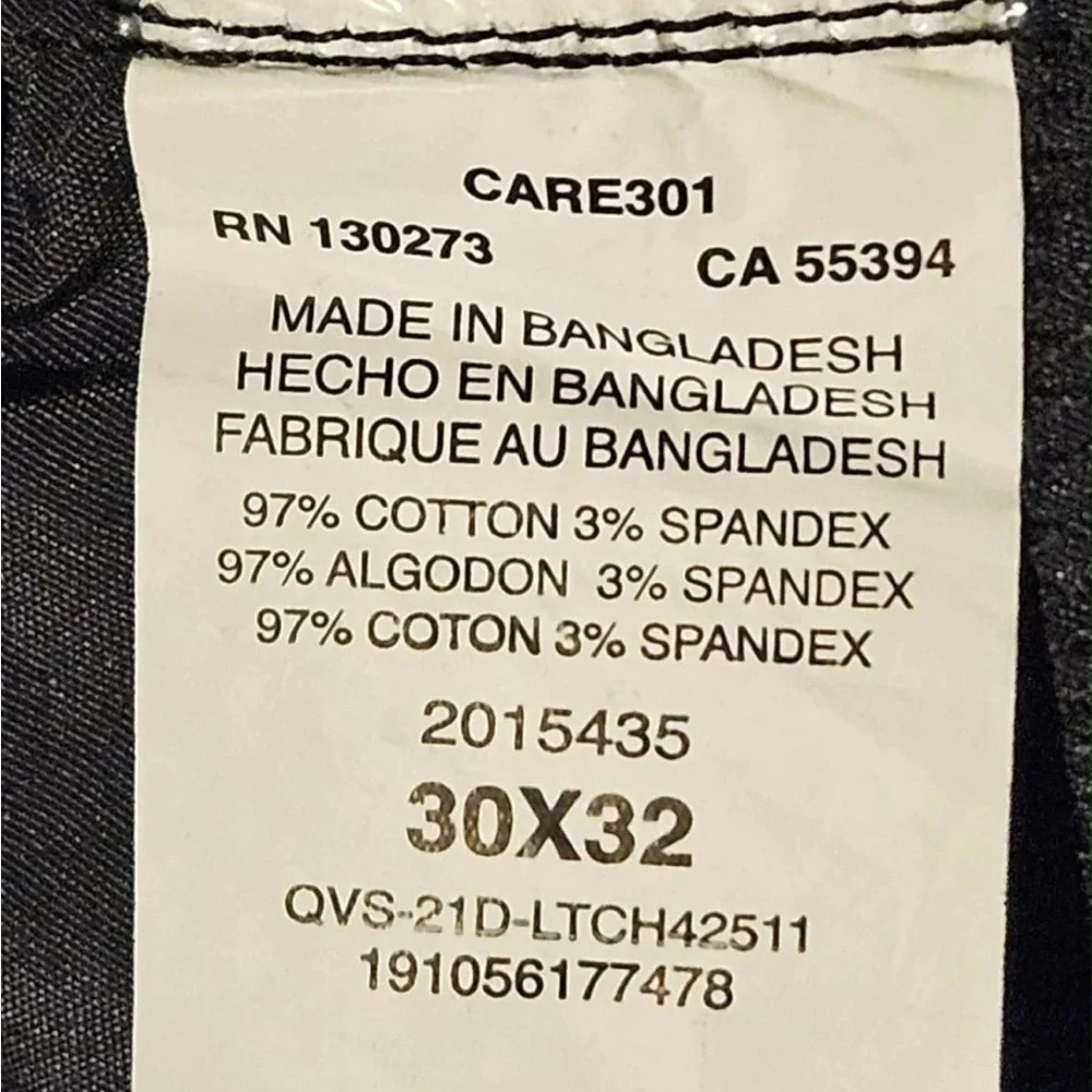 NWT Lee Extreme Motion Men’s 30x32 Black Slim Fit Straight Fit Jeans Pants - Picture 5 of 7